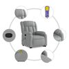 vidaXL Stand up Massage Recliner Chair Light Grey Fabric