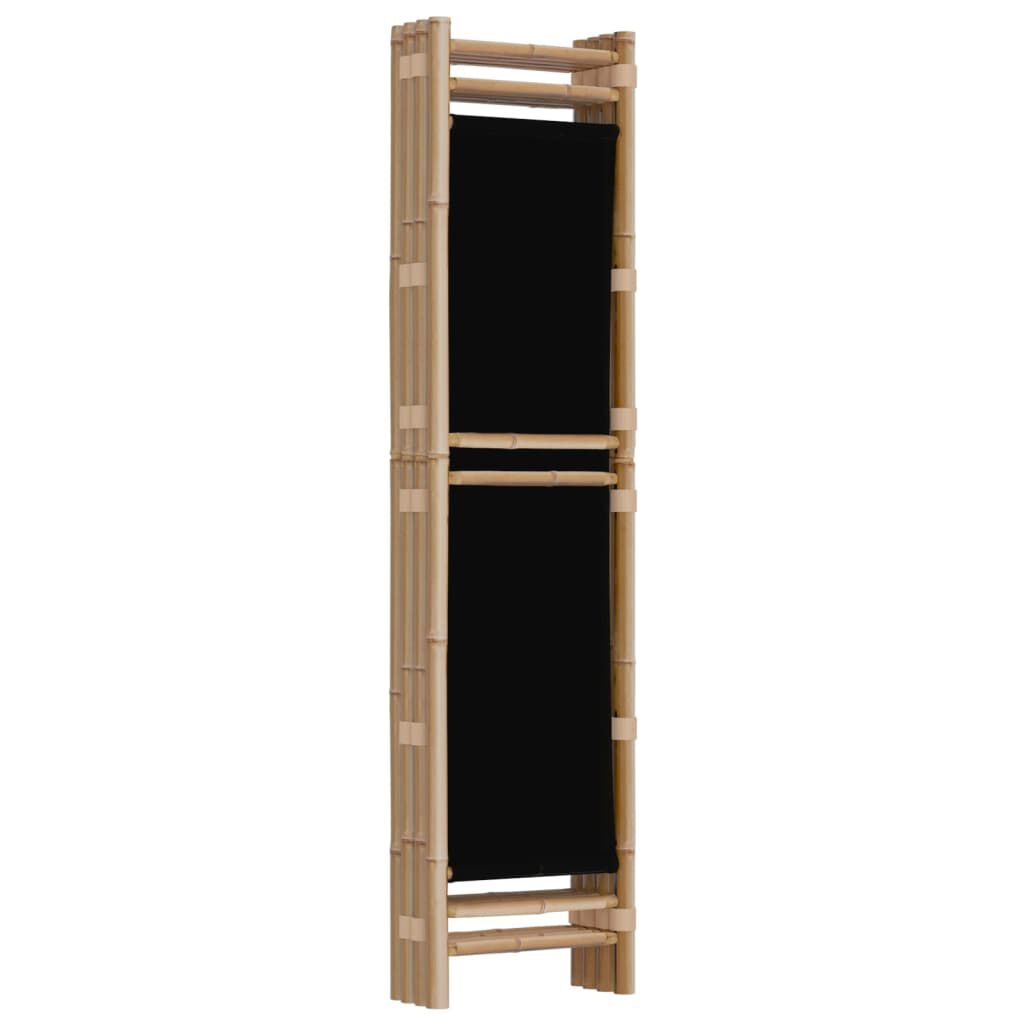 vidaXL Folding 4-Panel Room Divider 160 cm Bamboo and Canvas