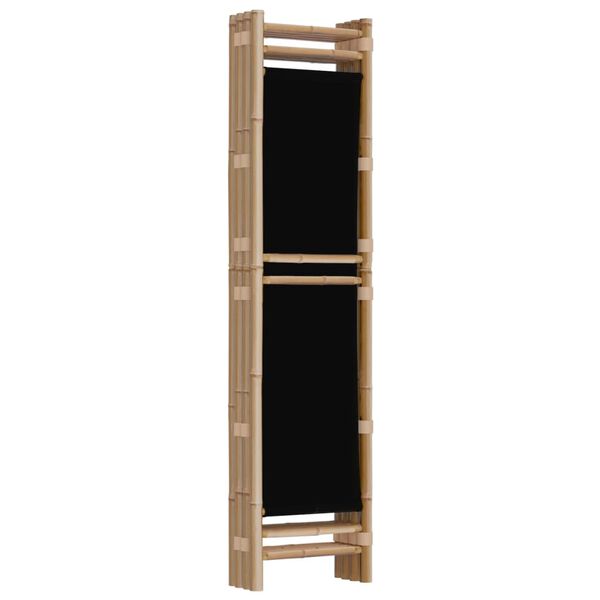 vidaXL Folding 4-Panel Room Divider 160 cm Bamboo and Canvas