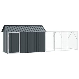 vidaXL Bird Cage Anthracite 416.5 x 103 x 142 cm Galvanised steel