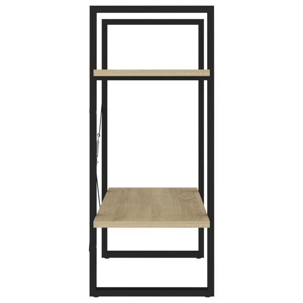 vidaXL 2-Tier Book Cabinet Sonoma Oak 60x30x70 cm Engineered Wood
