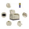 vidaXL Massage Recliner Chair Cream Faux Leather