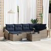 vidaXL Sofa Set with Cushion with Storage Grey Poly Rattan