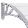 vidaXL Door Canopy Grey and Transparent 120x75 cm PC