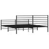 vidaXL Metal Bed Frame without Mattress with Footboard Black 193x203cm