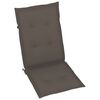 vidaXL Garden Chairs 6 pcs with Taupe Cushions Solid Teak Wood