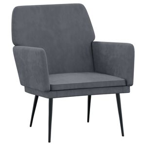vidaXL Armchair Dark Grey 62x79x79 cm Velvet