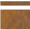 vidaXL Garden Lawn Edging Rusty 450 x 10 cm Weathering steel