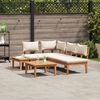vidaXL Garden Sofa Set 4 pcs Brown and Cream