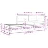 vidaXL 3 Piece Garden Lounge Set with Grey Cushions Solid Pinewood