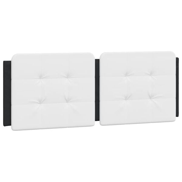 vidaXL Bed Frame without Mattress "Zadar" Black and White 137x190 cm Faux Leather
