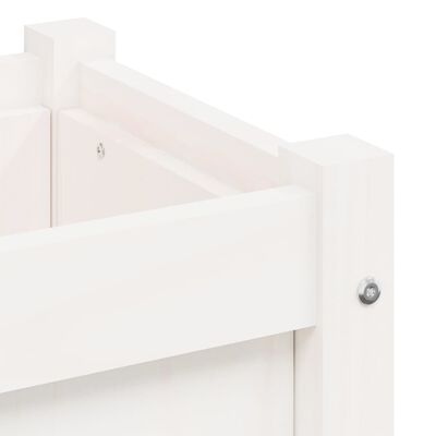 vidaXL Garden Planter White 90x31x31 cm Solid Wood Pine