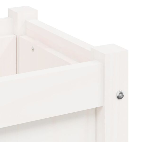 vidaXL Garden Planter White 90x31x31 cm Solid Wood Pine