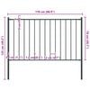 vidaXL Fence Panel Woerden with Posts Steel 1.7x0.75 m Anthracite