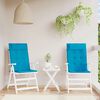 vidaXL Highback Chair Cushions 2 pcs Light Blue Oxford Fabric