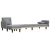 vidaXL L-shaped Sofa Bed Light Grey 275x140x70 cm Fabric