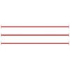 vidaXL Turning Bars 3 pcs 125 cm Steel Red