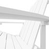 vidaXL Garden Adirondack Chair with Footstool HDPE White
