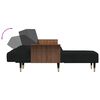 vidaXL L-shaped Sofa Black 279x140x70 cm Velvet