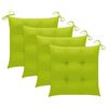 vidaXL Stackable Garden Chairs with Cushions 4 pcs Solid Teak Wood