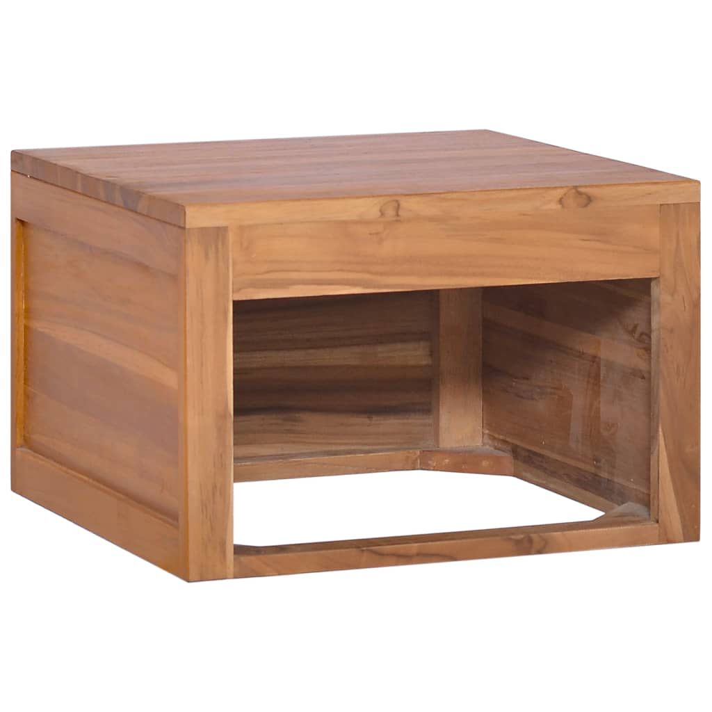 vidaXL Wall-mounted Bathroom Cabinet 45x45x30 cm Solid Teak Wood