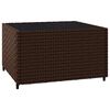 vidaXL 3 Piece Garden Lounge Set with Cushions Brown Poly Rattan