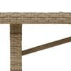 vidaXL Garden Dining Set with Cushion 9 pcs Beige Poly Rattan