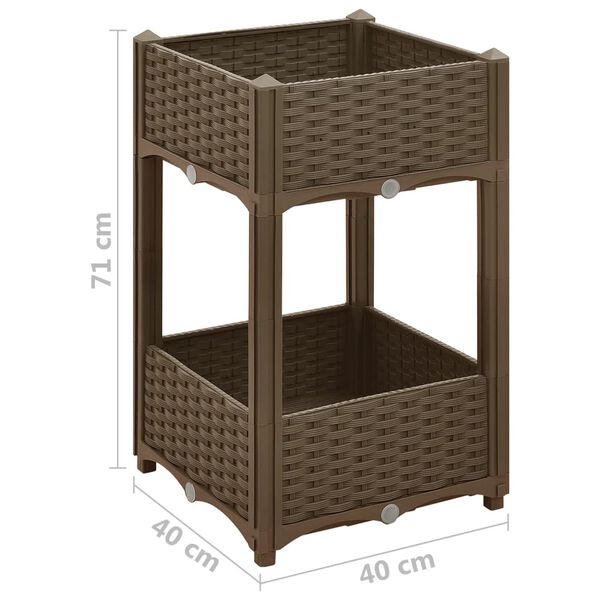vidaXL Raised Bed 40x40x71 cm Polypropylene
