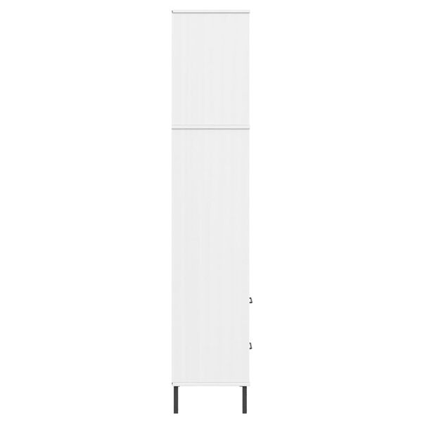 vidaXL Bookcase with 2 Drawers White 60x35x180 cm Solid Wood OSLO