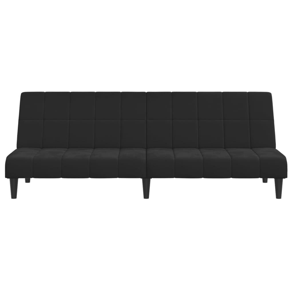 vidaXL 2-Seater Sofa Bed Black Velvet
