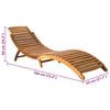 vidaXL Garden Sun Lounger with Cushion Solid Wood Acacia
