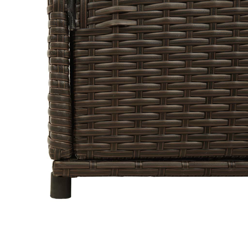 vidaXL Garden Storage Cabinet Brown 105x55x113 cm Poly Rattan
