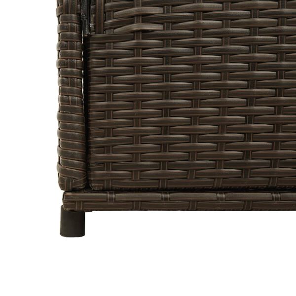 vidaXL Garden Storage Cabinet Brown 105x55x113 cm Poly Rattan