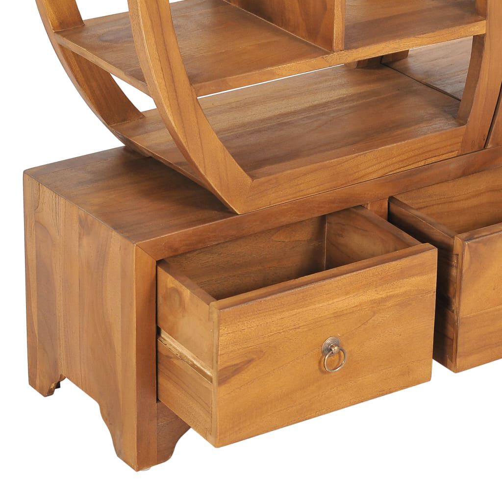 vidaXL Cabinet with Yin Yang Shelf 100x26x112 cm Solid Teak Wood