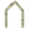 vidaXL Christmas Garland with LEDs&Flocked Snow Green 20 m PVC