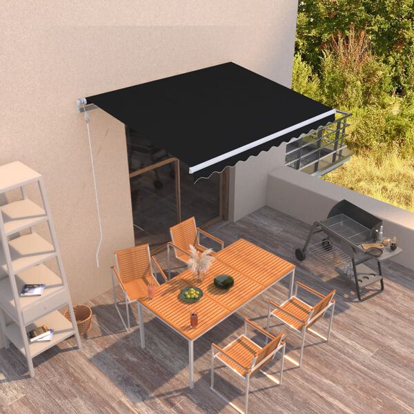 vidaXL Automatic Retractable Awning 300x250 cm Anthracite