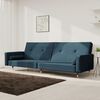 vidaXL 2-Seater Sofa Bed with Two Pillows Black Velvet