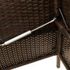 vidaXL Garden Bench with Cushions Brown Poly Rattan