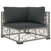vidaXL 6 Piece Garden Lounge Set with Cushions Poly Rattan grey