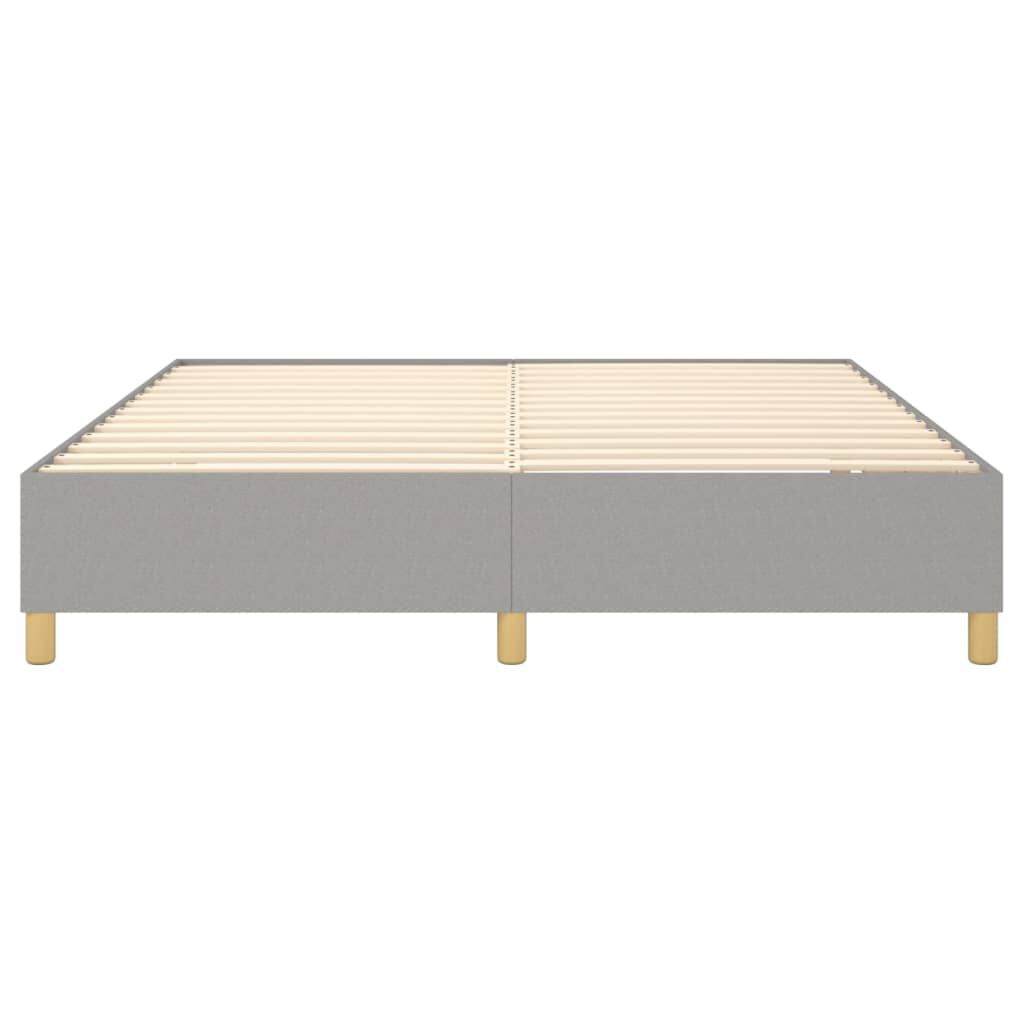 vidaXL Bed Frame without Mattress Light Grey California King Fabric (US Only)