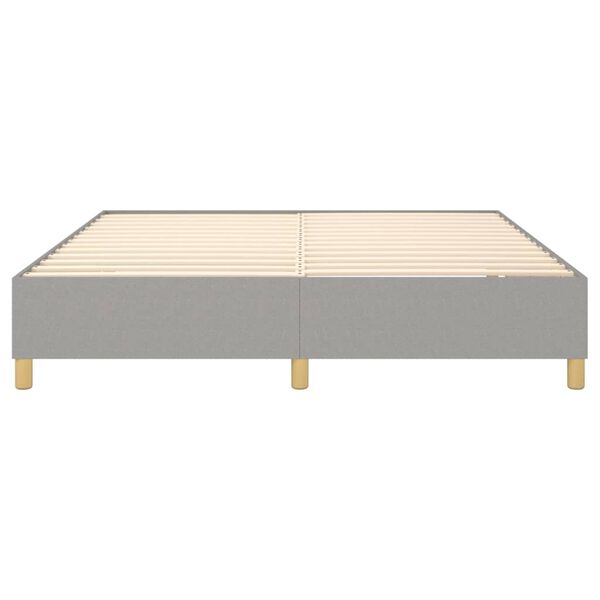 vidaXL Bed Frame without Mattress Light Grey California King Fabric (US Only)