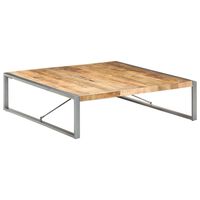 vidaXL Coffee Table 140x140x40 cm Rough Mango Wood