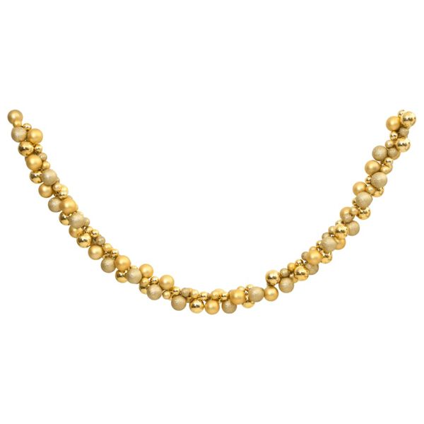 vidaXL Christmas Balls Garland Gold 175 cm Polystyrene