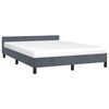 vidaXL Bed Frame without Mattress Dark Grey Double Velvet