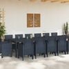 vidaXL Garden Dining Set 15 pcs Anthracite Polt rattan