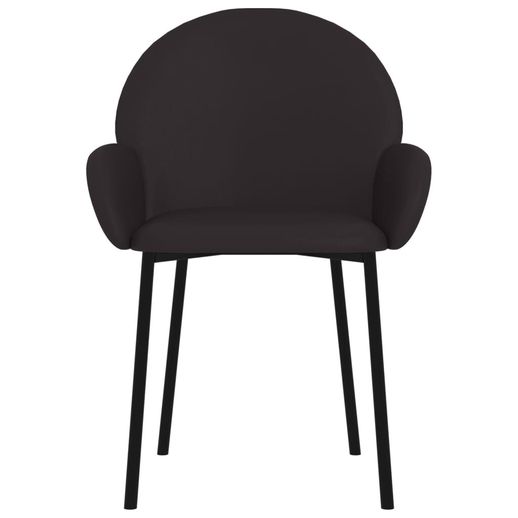 vidaXL Dining Chairs 2 pcs Black Faux Leather