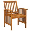 vidaXL 3 Piece Garden Dining Set with Cushions Solid Acacia Wood