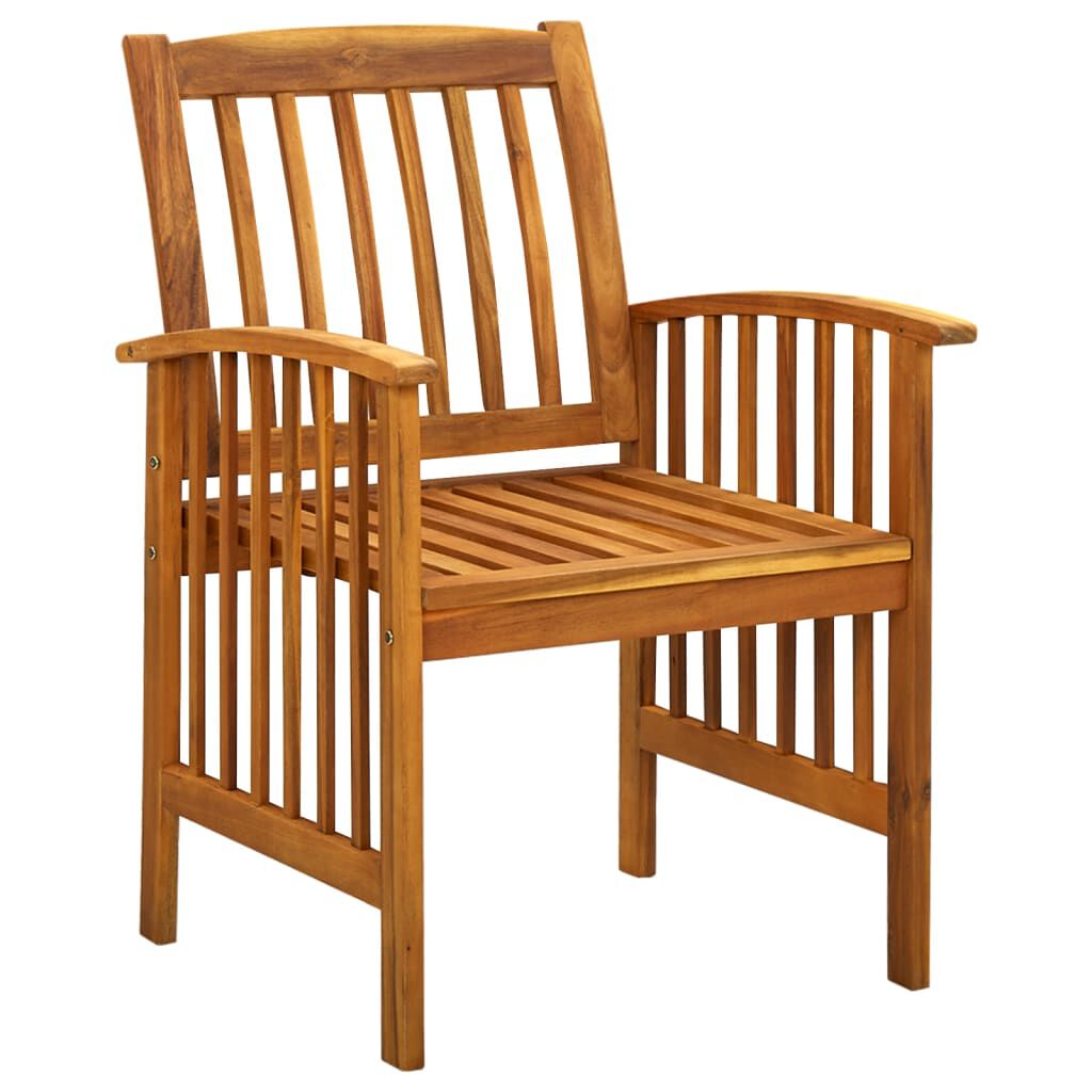 vidaXL 3 Piece Garden Dining Set with Cushions Solid Acacia Wood