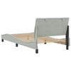 vidaXL Bed Frame without Mattress "Hanko" Light Grey 100x190 cm Velvet