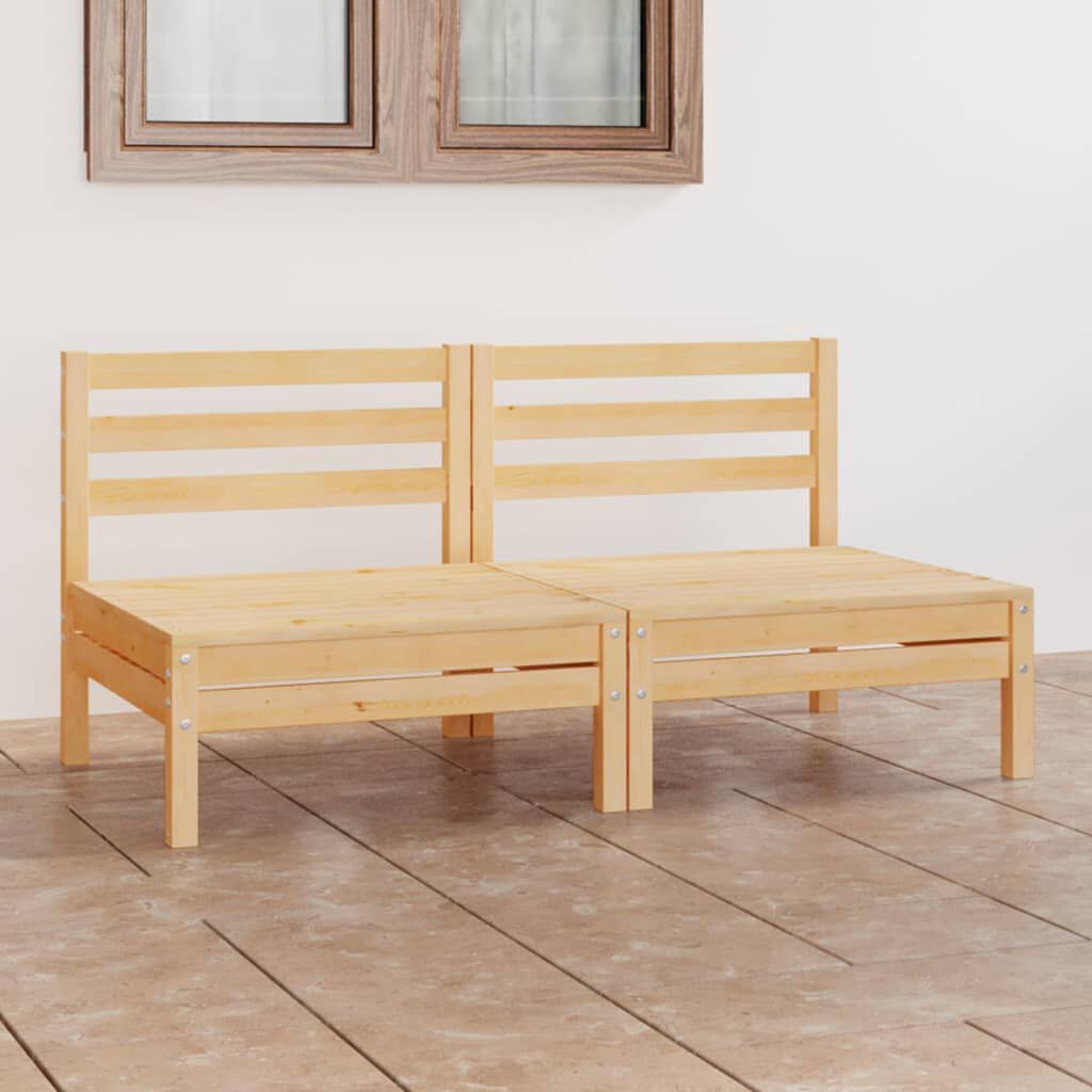 vidaXL Garden 2-Seater Sofa Solid Pinewood